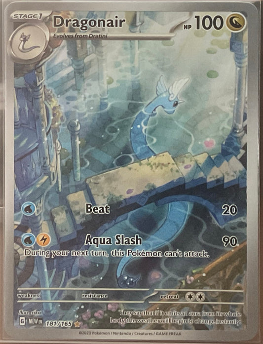 Dragonair Pokémon trading card with detailed artwork and text