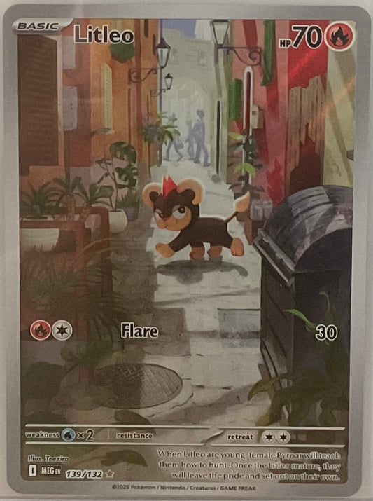 Card featuring a character named 'Littleo' with an urban street background