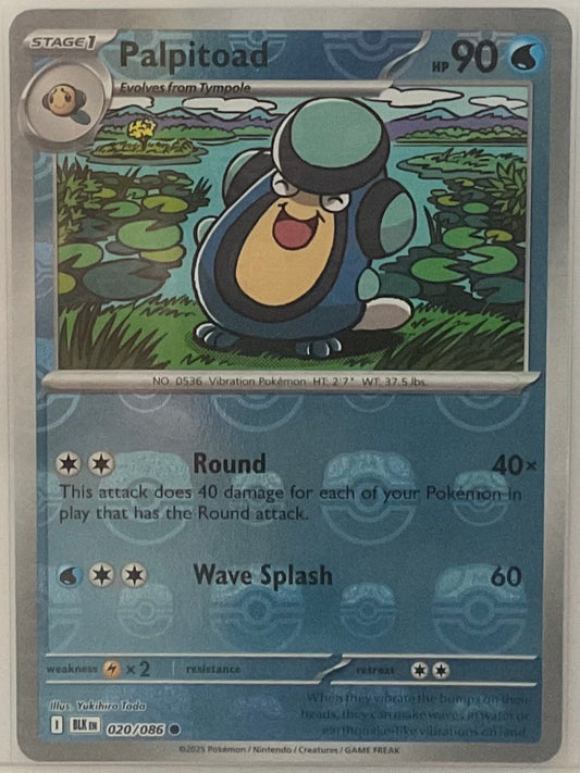 Pokémon trading card featuring Palpitoad with game details