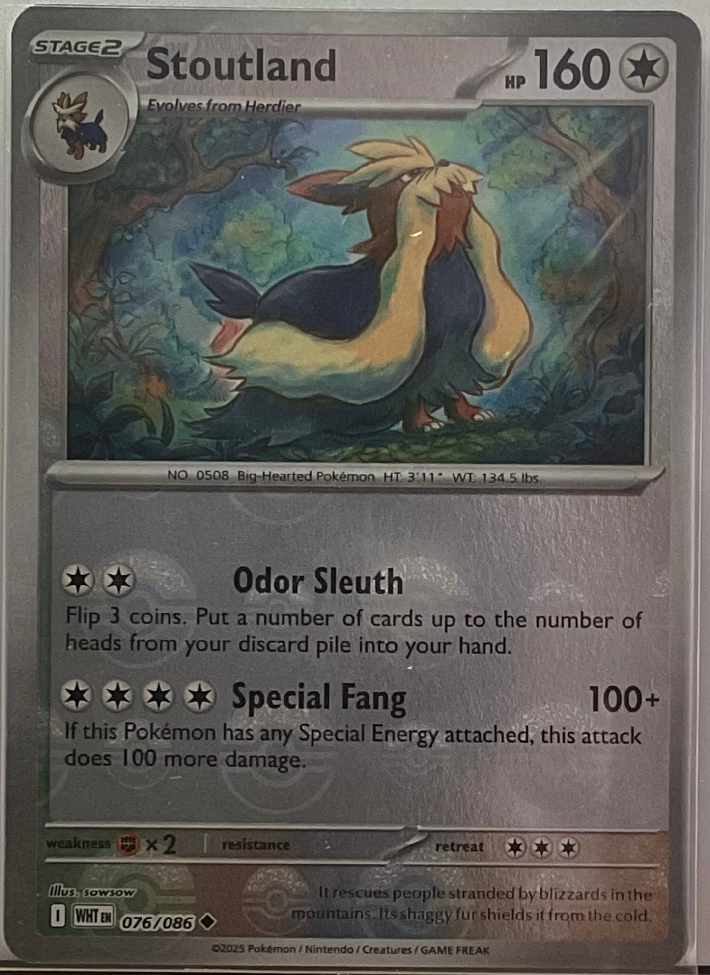 Stoutland [Poké Ball] #76 – Pokémon White Flare
